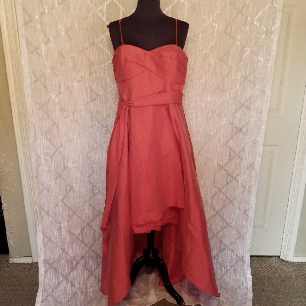 Adriana Pappell Dress Plus Size 16 Pink Coral Formal Prom Hoco